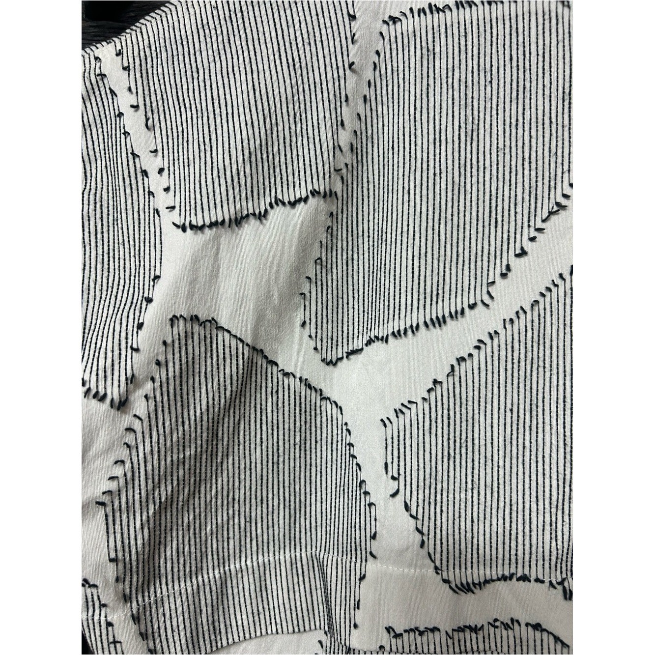 Hunter Bell Printed Addison Dress medium cotton blend black white textured