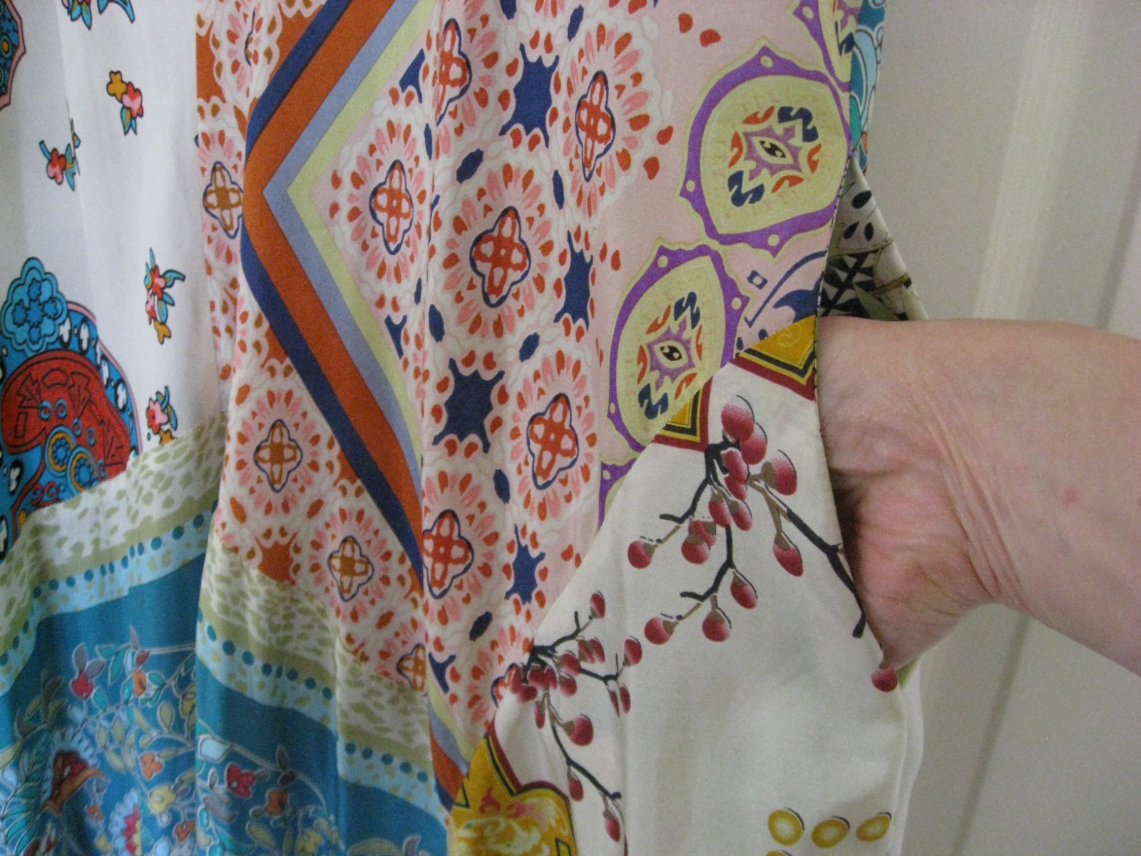 Pre Owned Johnny Was Patchwork Boho Maxi Dress Size M G2U
