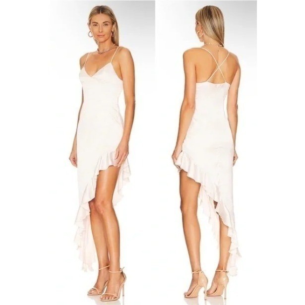 REVOLVE NWOT More to Come Milly Asymmetrical Dress – Ivory – Medium