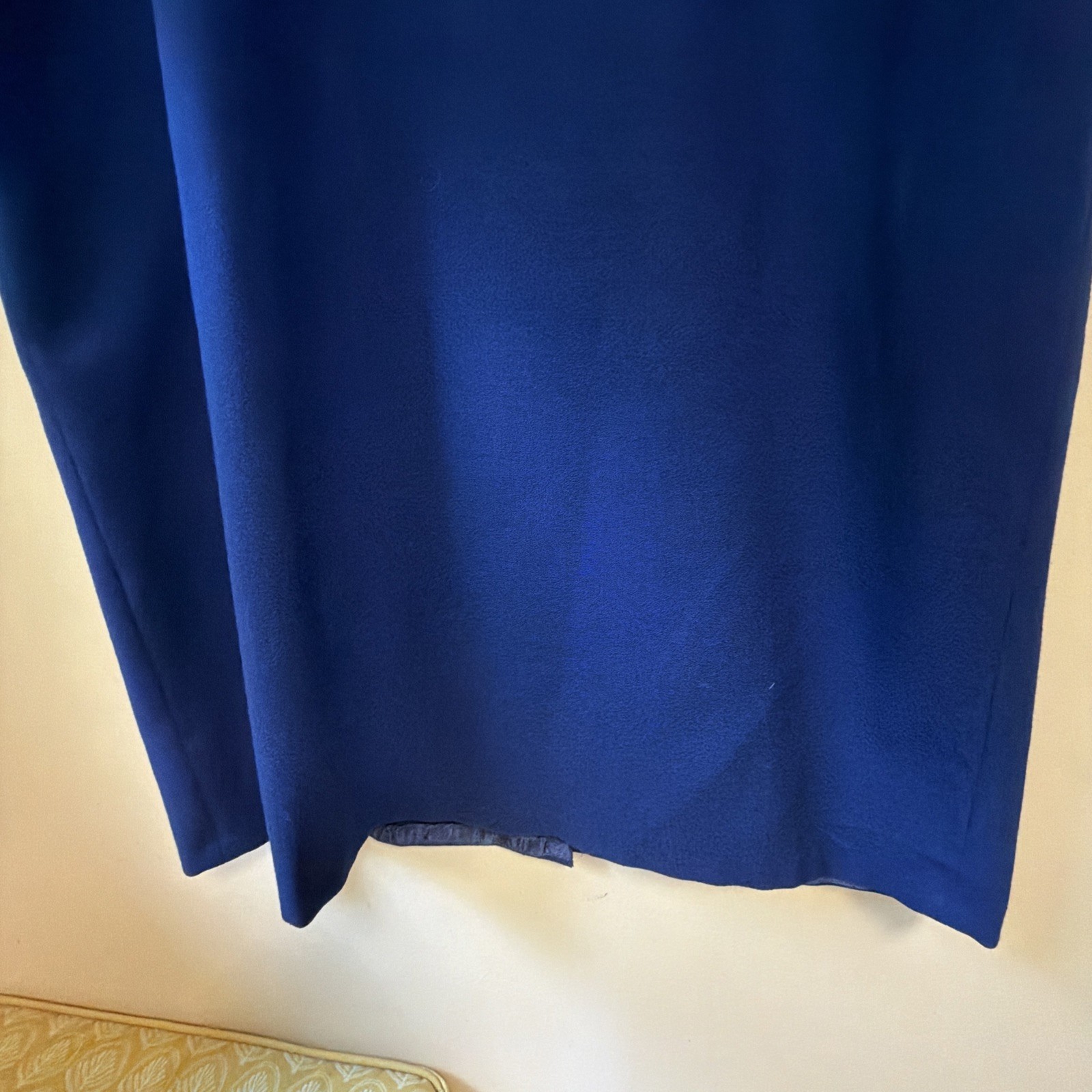 Talbots Linen Blend BLUE Dress Size 16 Short Sleeve Lined Conservative preowned