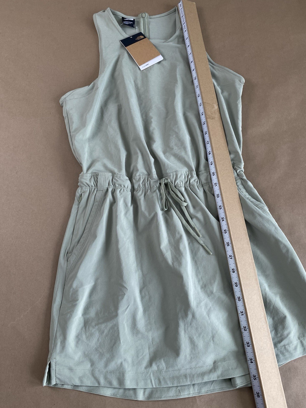 The North Face L Large Womens Never Stop Adventure Tank Dress Tea Green Shorts