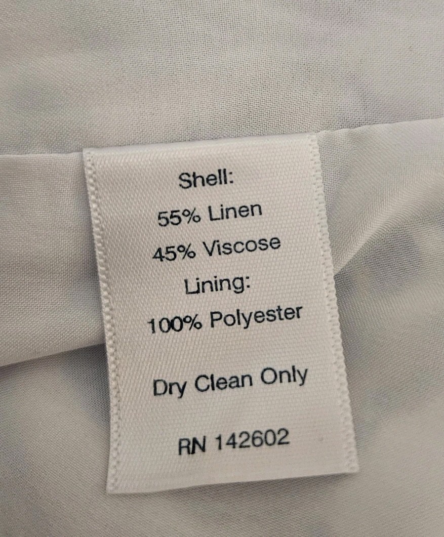 Sail to Sable Blue Floral Shift Dress S Linen Blend Sleeveless
