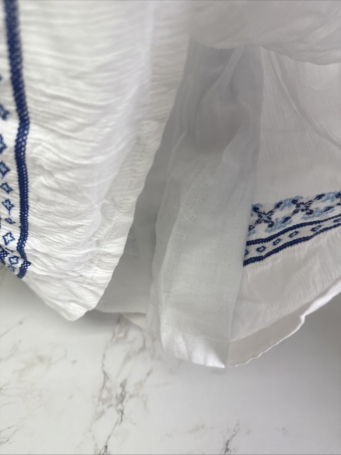 NWT White Dress Esmara 8 Guazy Boho Peasant Cotton Lined Viscose Festival Beach