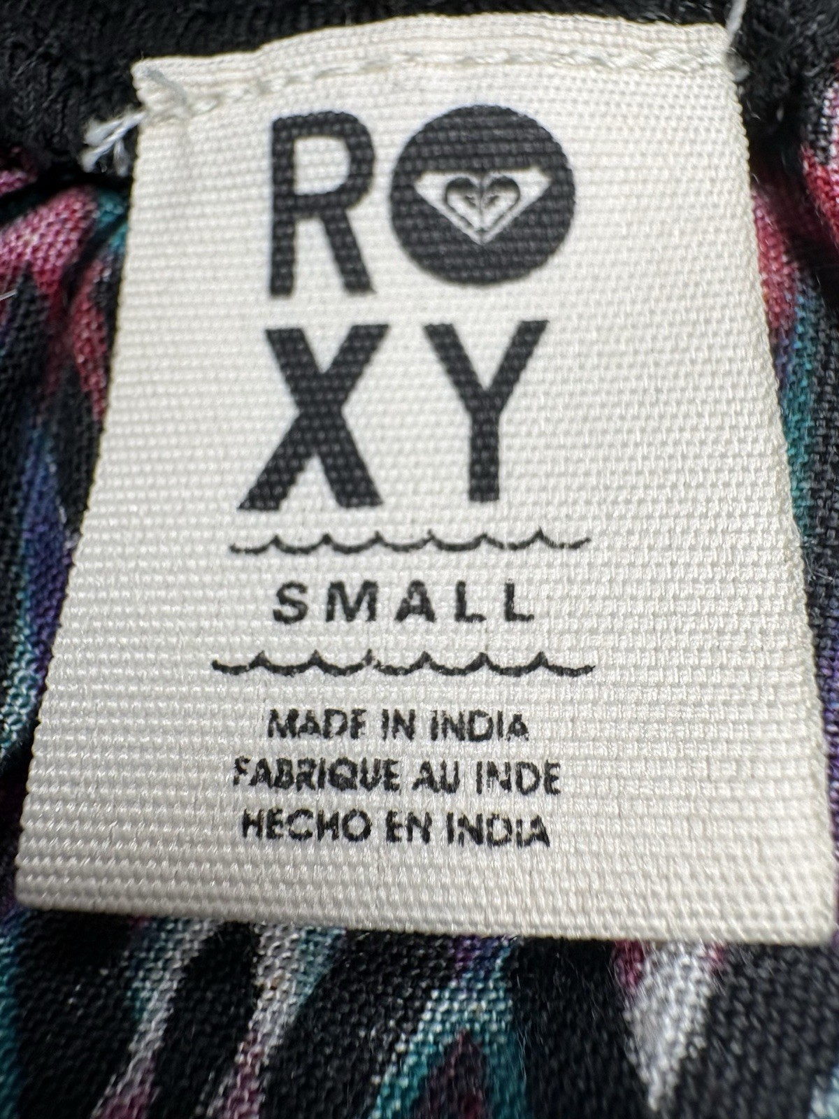 Roxy Strapless Maxi Dress Small Black Tribal Boho Beach Festival Sundress