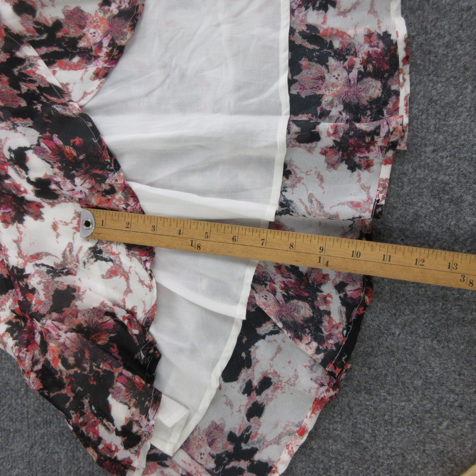 IRO Dress Womens 36 Multicolor Floral Chiffon Garden Wrap Maxi Hi Low Ruffle