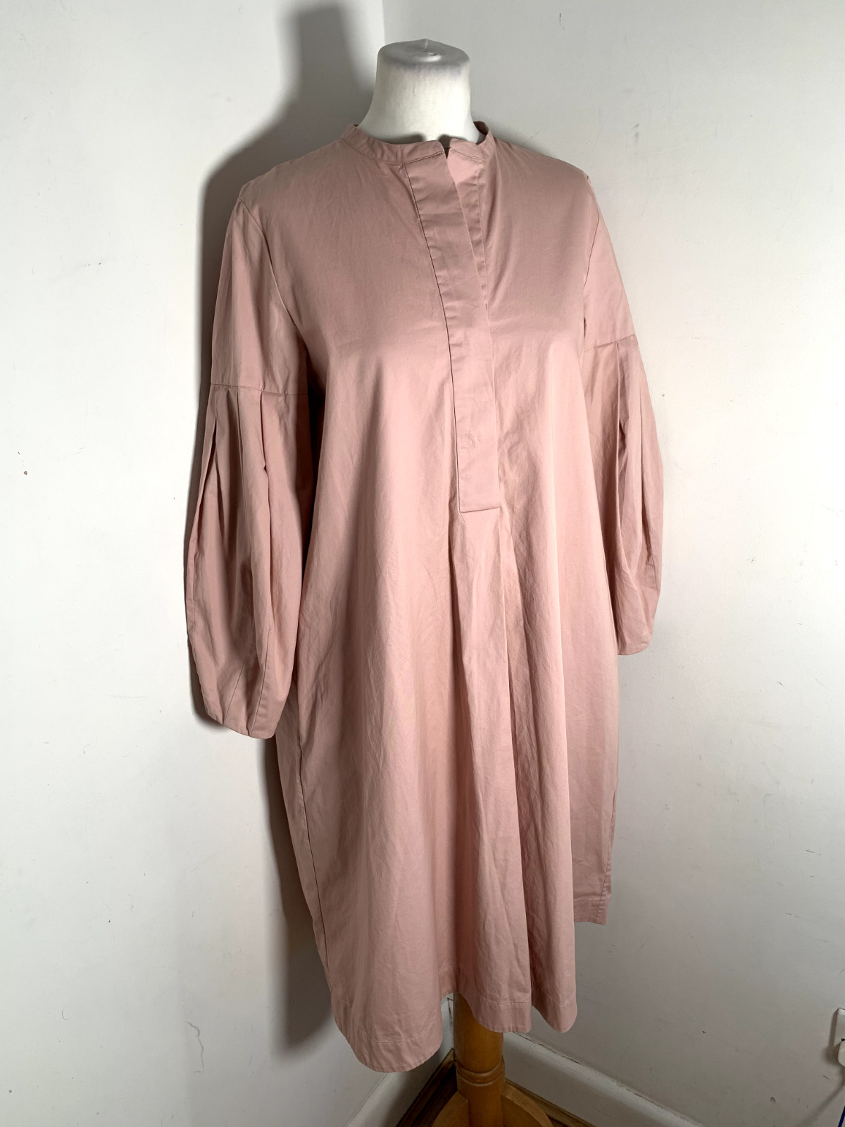 COS shirt tunic shift dress S VGC classic casual balloon sleeve pink modest