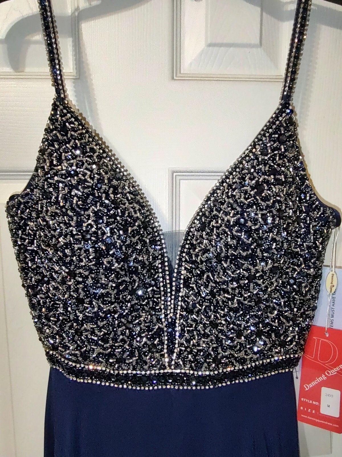 Dancing Queen llusion Racer Back A-Line Prom Gown Size M