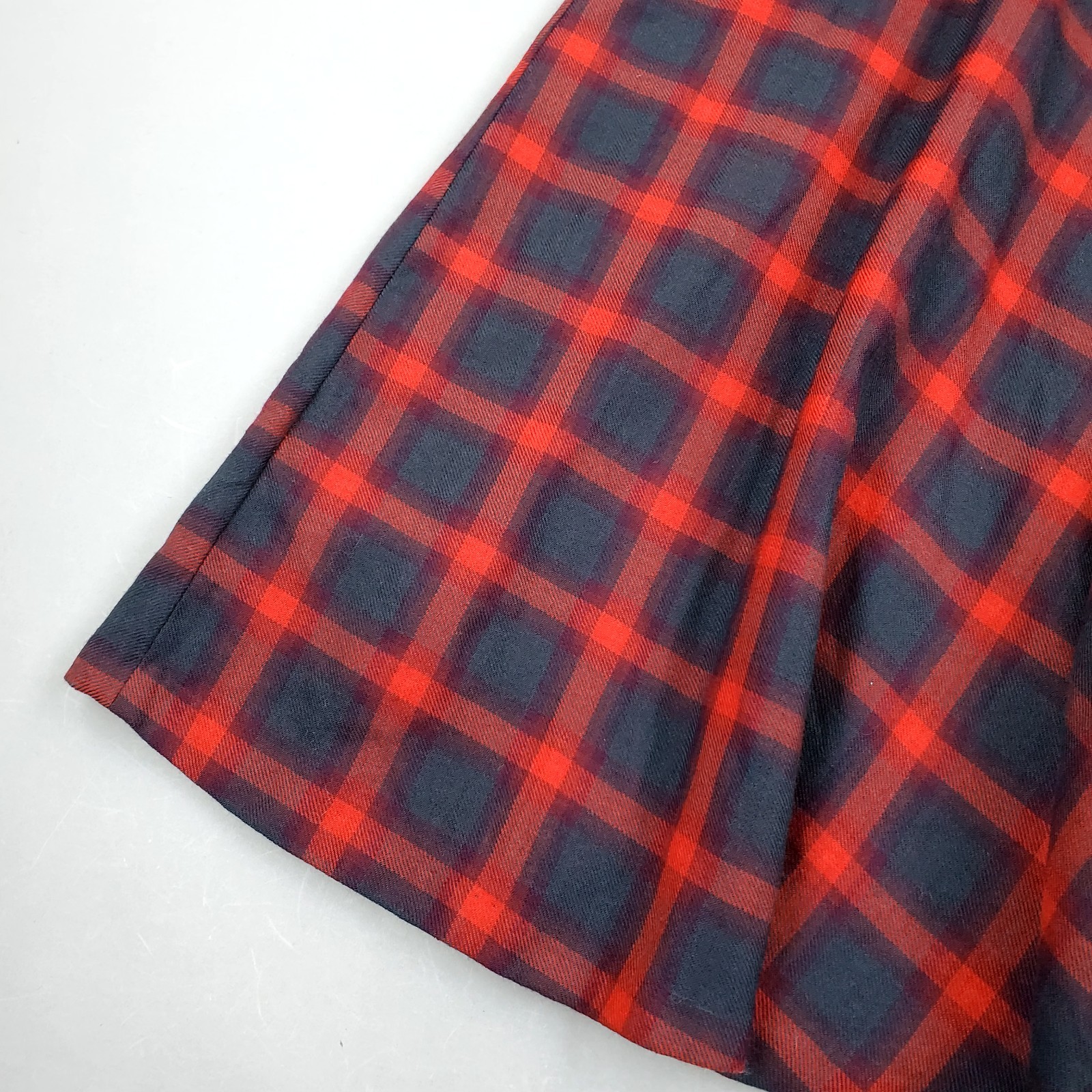 Pendleton 100% Wool Red Plaid Cunningham Tartan Jumper Lined Dress USA Made 14