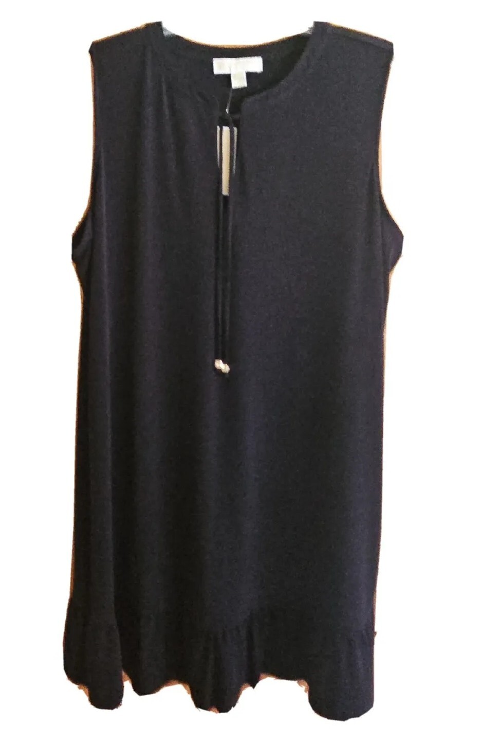 MICHAEL Michael Kors Women’s Plus Size Black Ruffle Bottom Tank Dress SZ 3X New