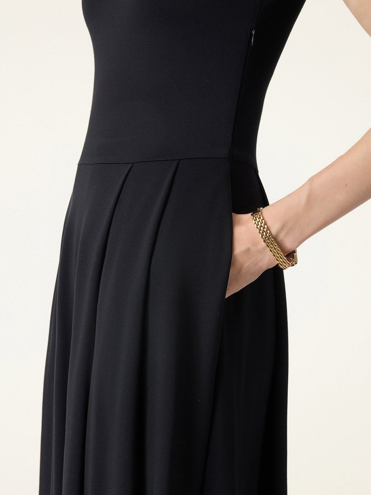 Best Seller OGL Balletic Scoop Neck Midi Bra Dress with Pockets