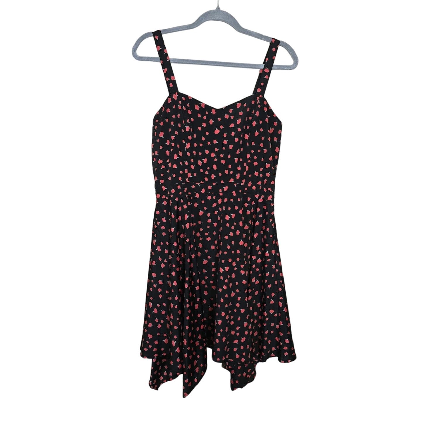 Bar III Women Cherry Print Shift Dress Special Occasion Party Black and Red XL