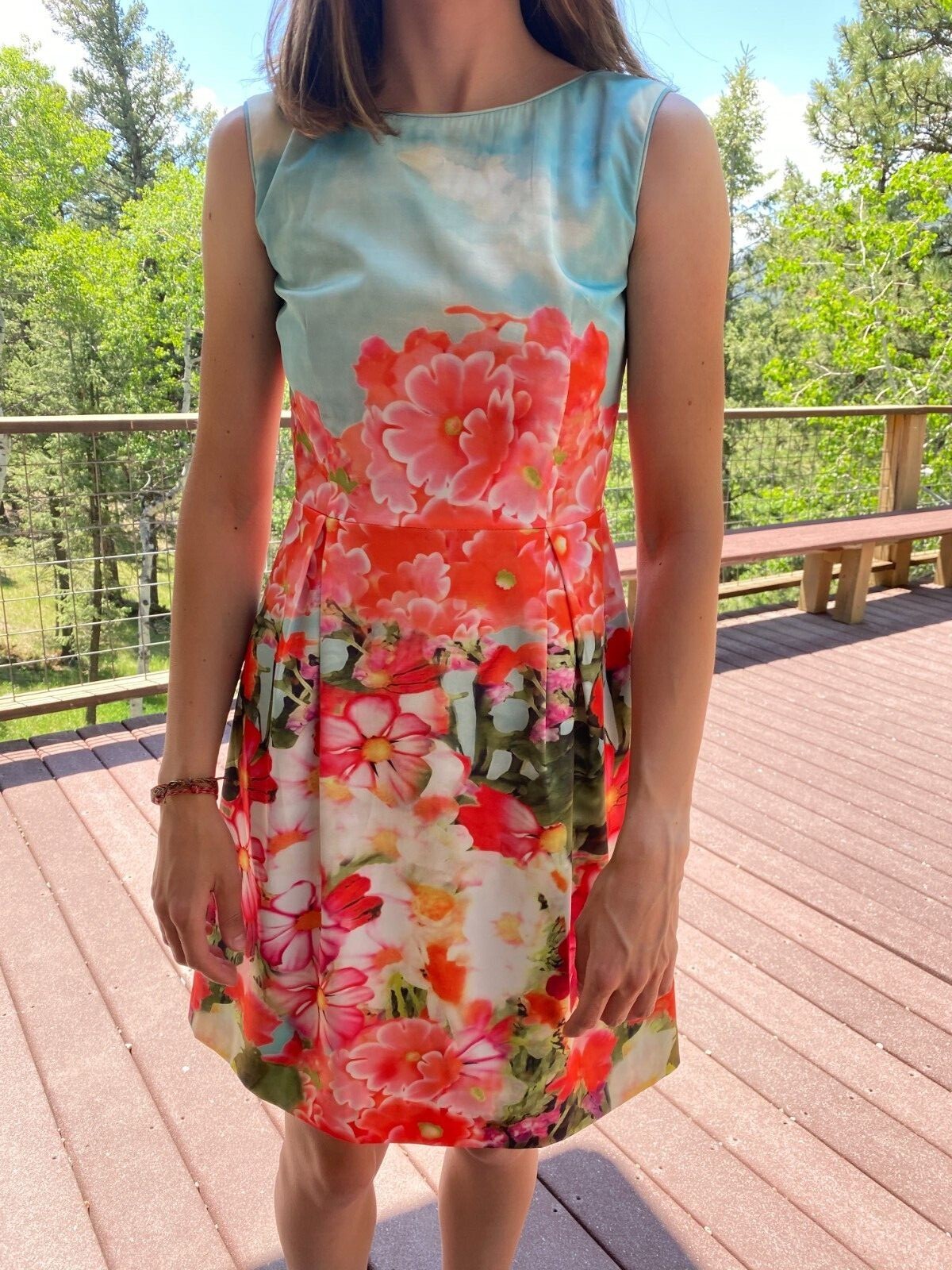 Yuzhongxiehou Summer Floral Dress (size 4)