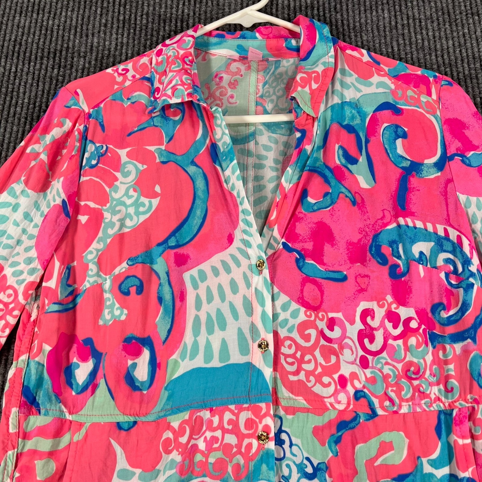 Lilly Pulitzer Dress Womens XS Extra Small Pink 3/4 Sleeve Lightweight Casual