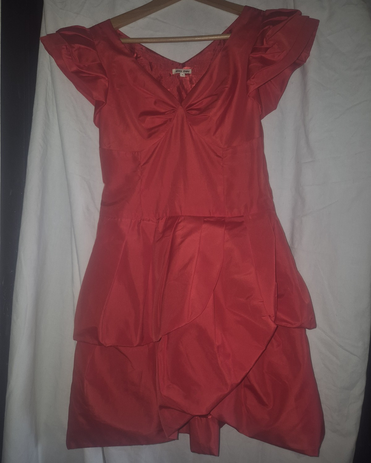 Vintage Miu Miu Structured Silk Prom Dress