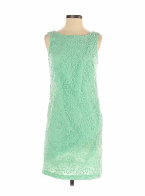 VGUC Oleg Cassini Eyelet Vintage Inspired Party Dress – Seafoam Green – Size 4