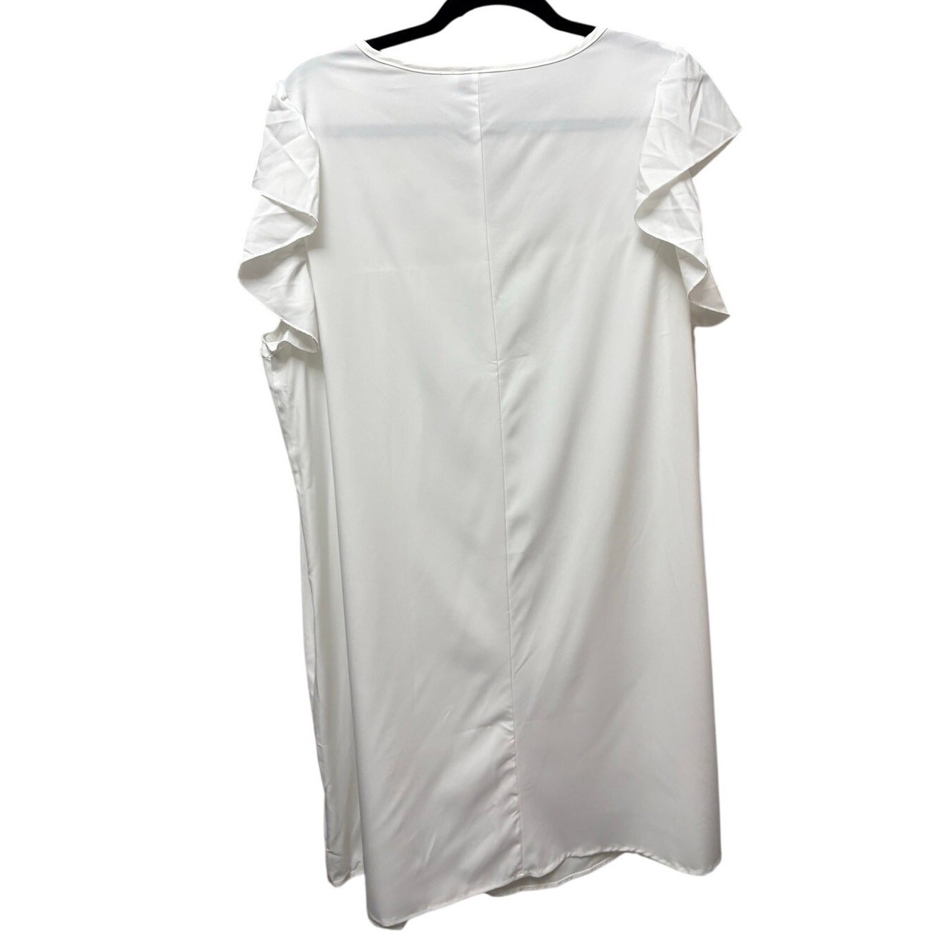 NWOT-XL-Floerns Embroidered Ruffle Cap Sleeve Midi Dress