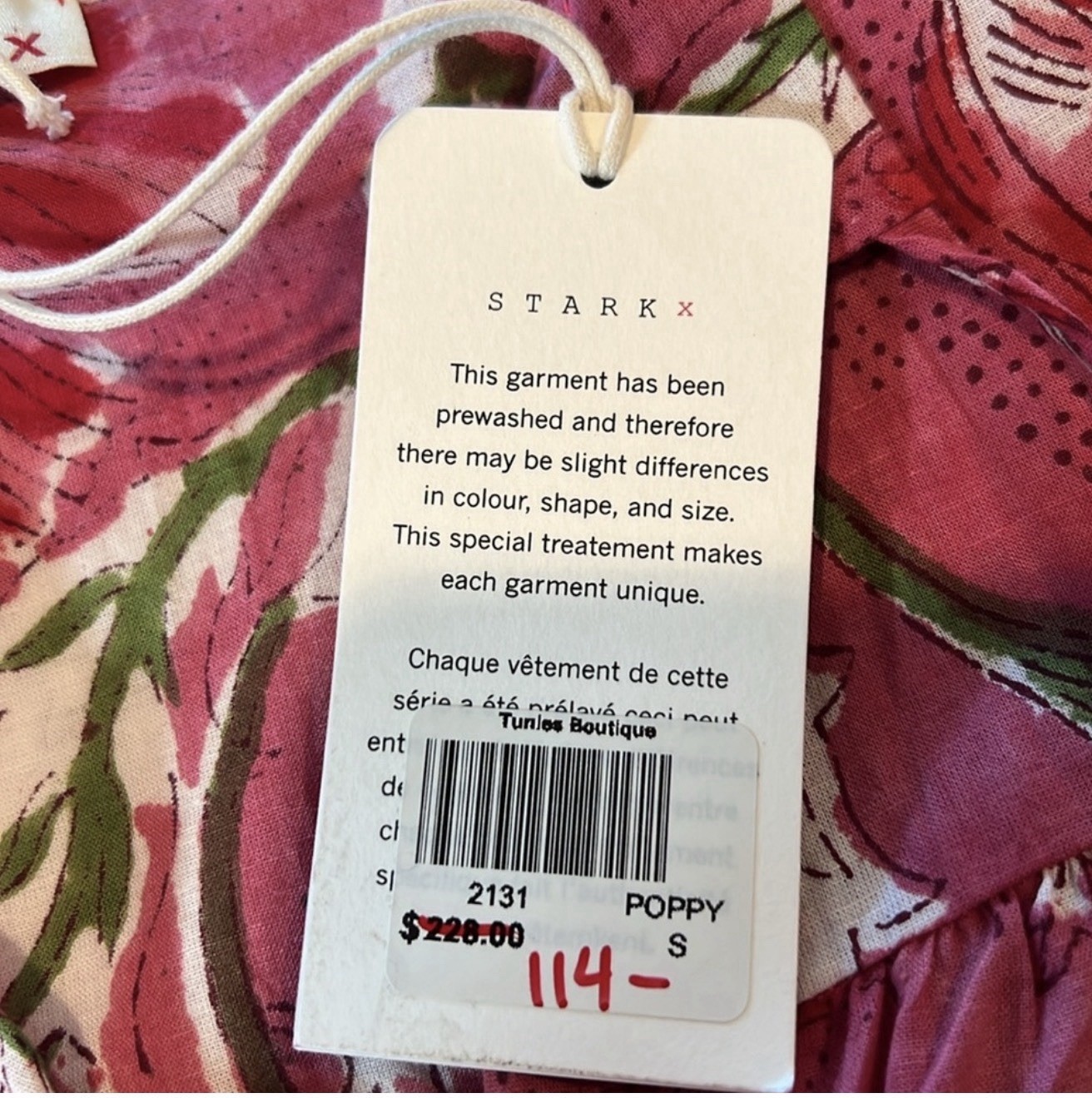STARK X MAXI DRESS SLEEVELESS PINK FLOWERS $228