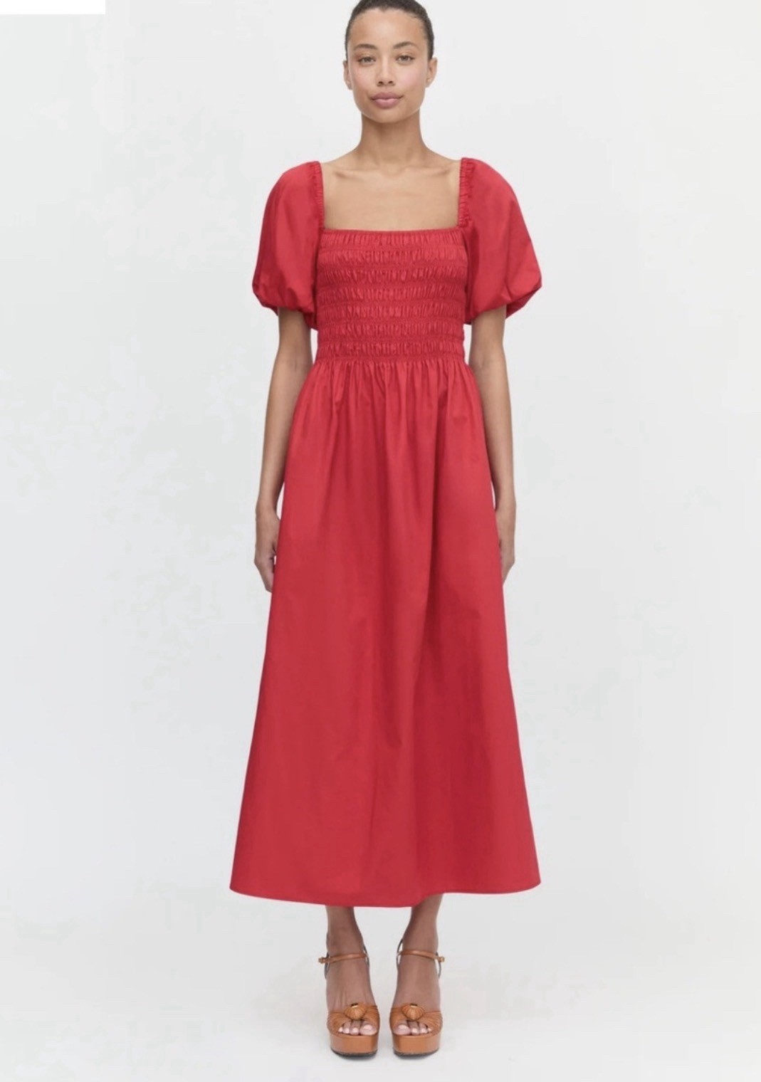 Hill House Home Julia Nap Dress In Carmine Red Size Medium