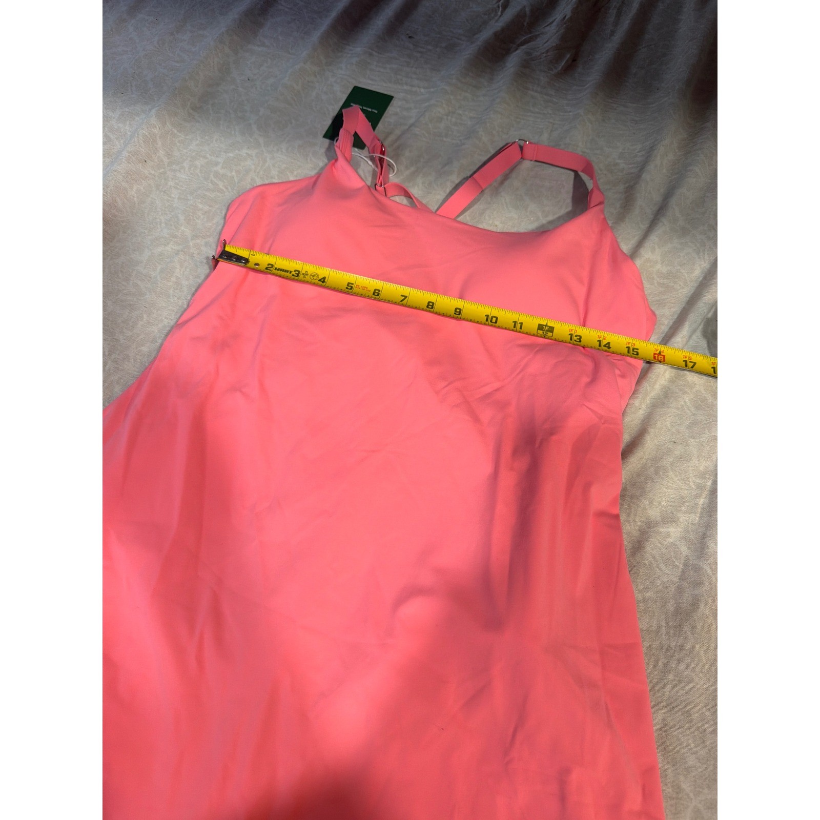 Halara Easy Peezy Plush Tummy Control Active Dress Pockets Pink Large New