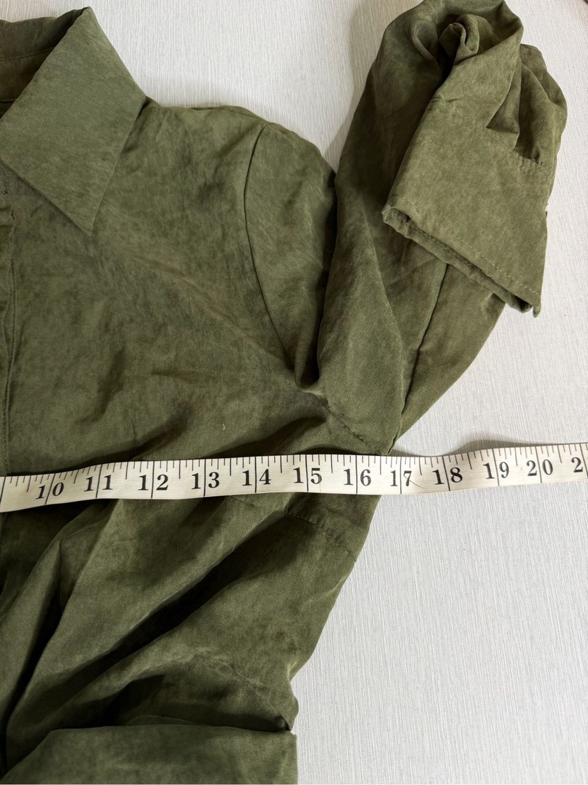 Lulus Autumnal Views Olive Green Suede Button-Up Tie-Front Midi Dress SizeXS NWT