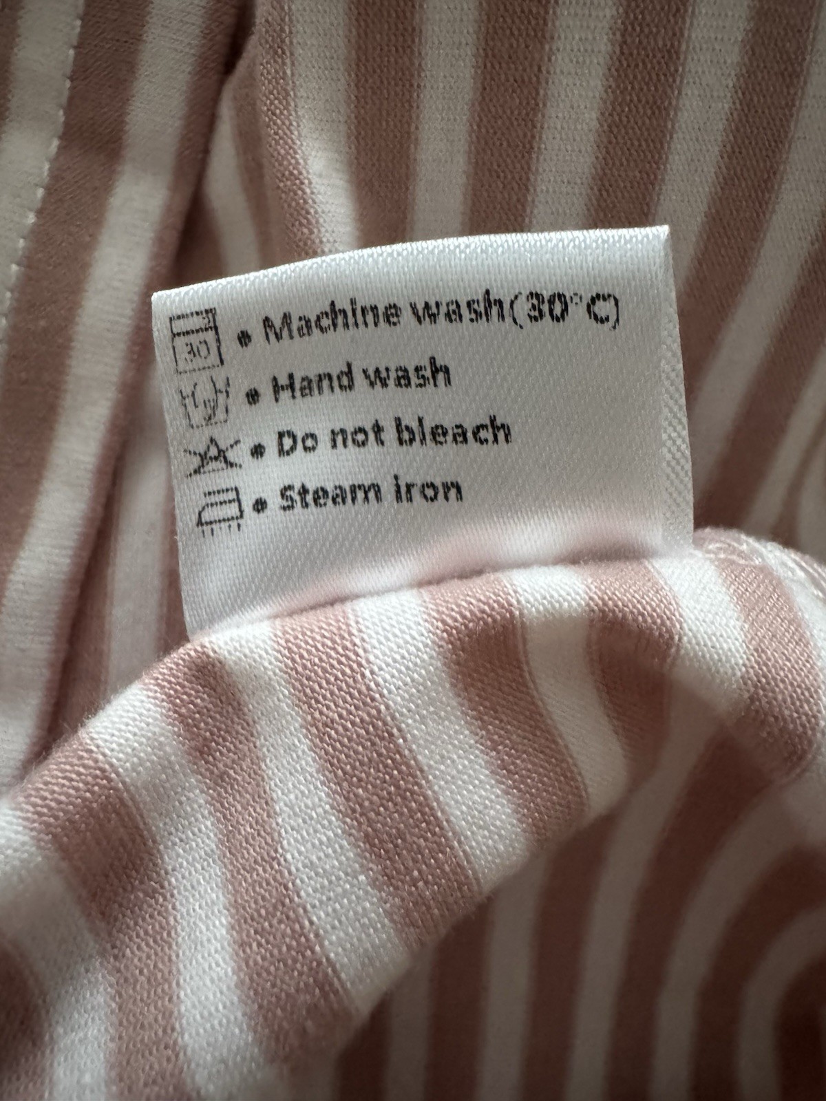 Women’s New Medium Merokeety Dress Pink & White tie Stripe Short sleeve, pockets