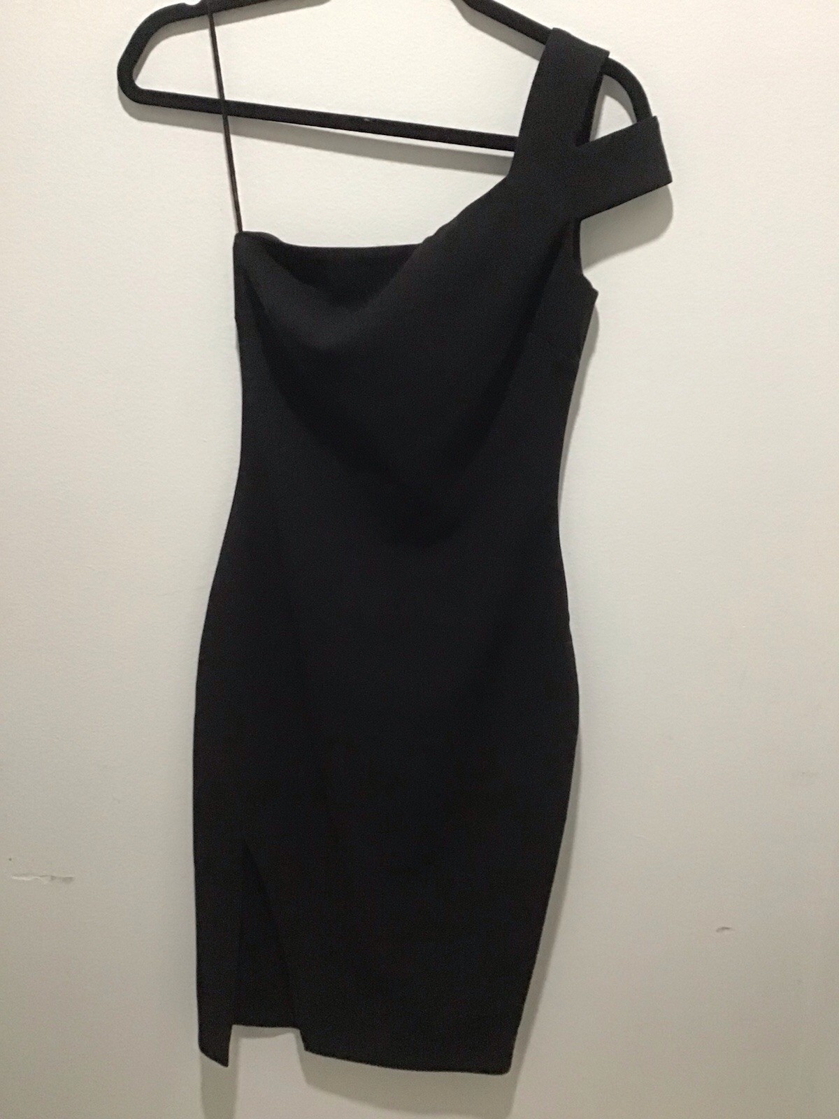 Likely Packard One Shoulder Knee Length Bodycon Dress Black Women’s Size US 0