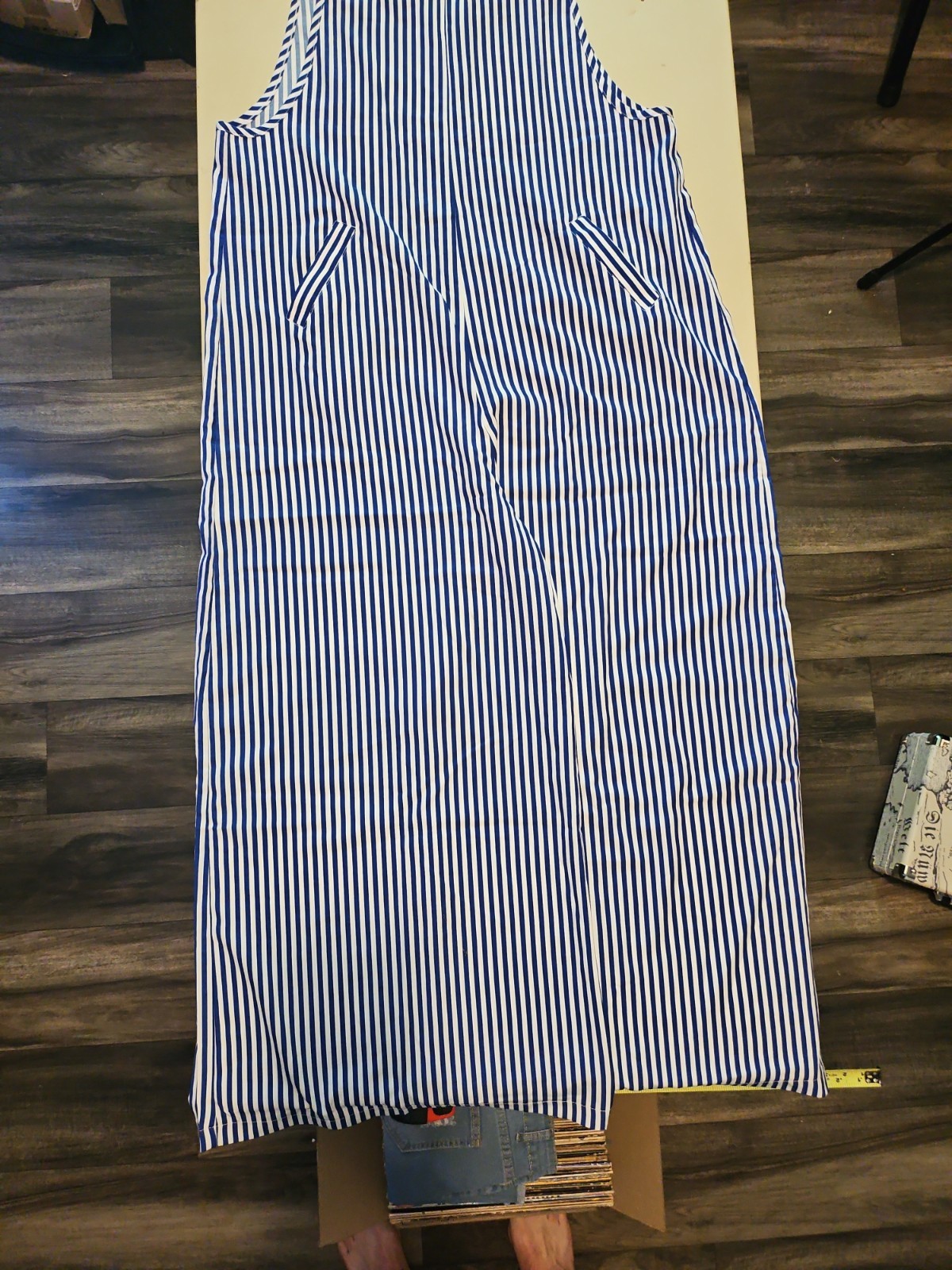 Women’s NWOT Shein Spaghetti Strap Summer Dress, Wide-leg, Pockets, Striped, XL