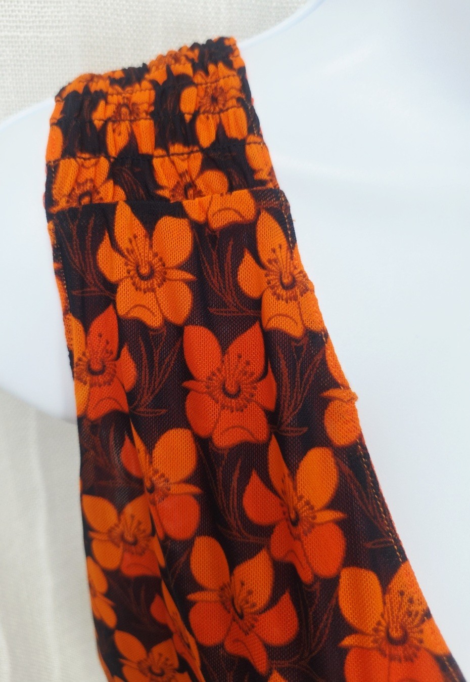 CAbi Reversible Midi Flip Dress Floral & Dots Wide Strap Cinched Accents👗#6370