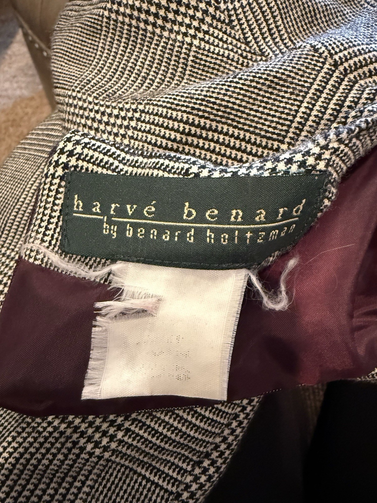 Harve Benard by Holtzman Black Plaid Long Shift Dress Size Large Ukraine Vintage