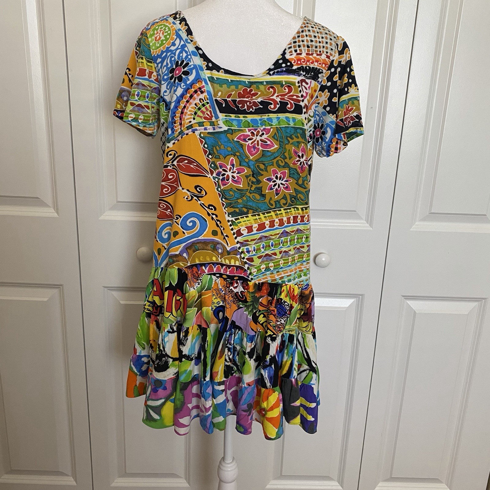 Jams World Hattie – Boho PatchMini Dress Size XS