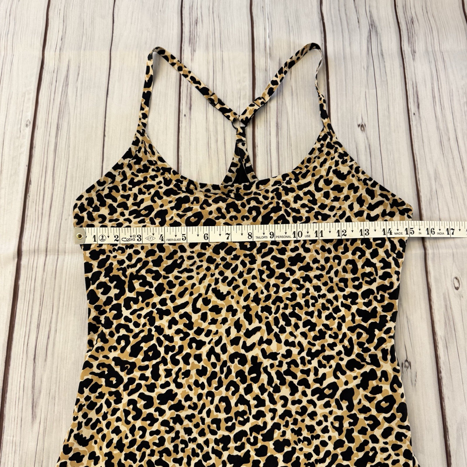 Outdoor Voices Leopard Print Built-In-Shorts Athletic Dress Size Small Active