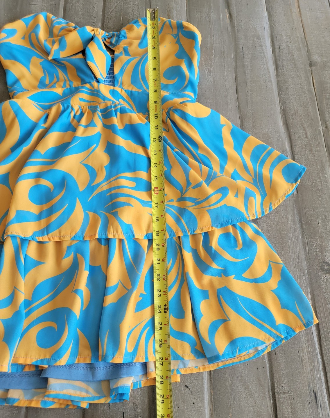 FLYING TOMATO Back To The Start Women’s Large Strapless Hawaiian Summer Dress