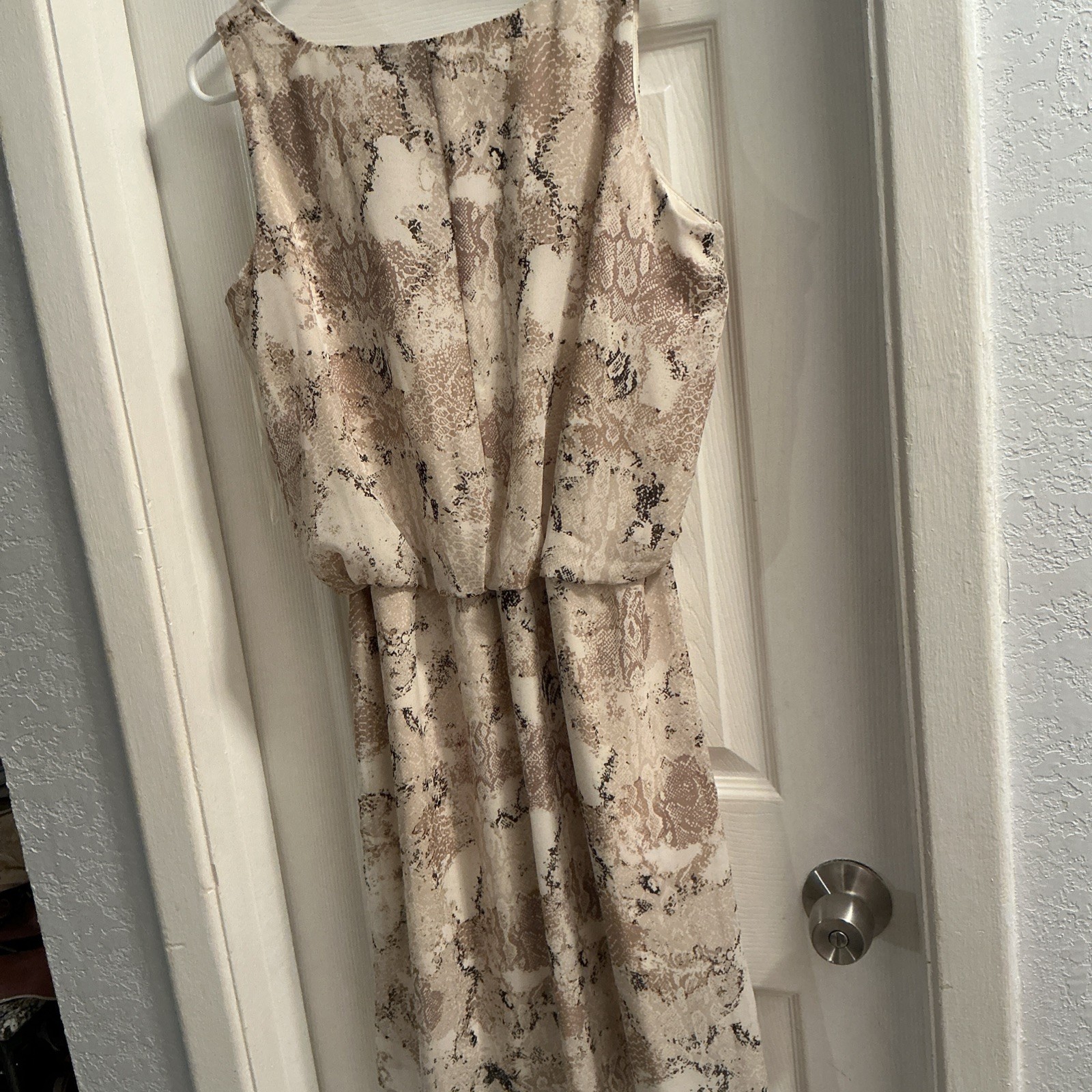 Relativity Womens Snake Print Sleeveless Dress – Size large Elastic Waist