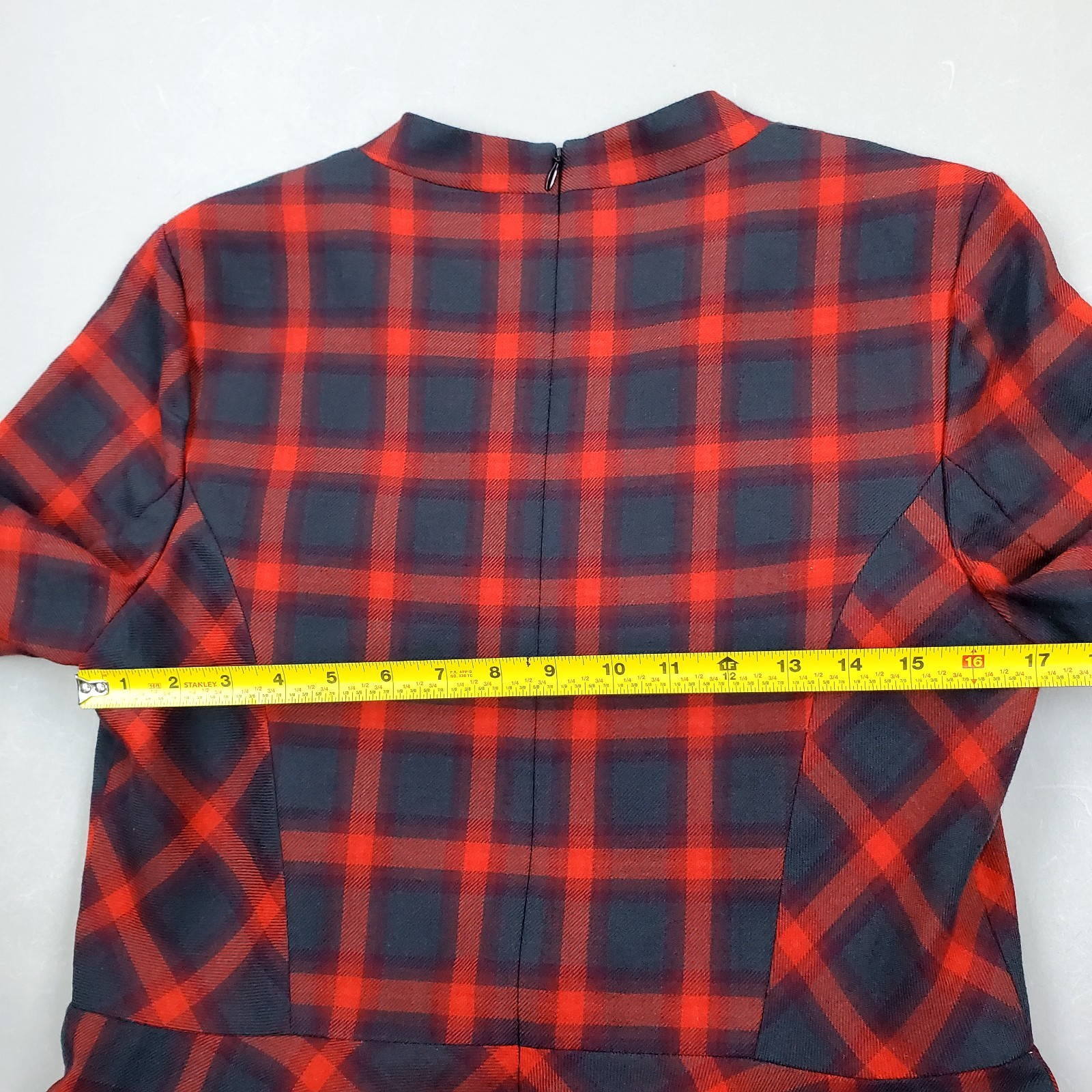 Pendleton 100% Wool Red Plaid Cunningham Tartan Jumper Lined Dress USA Made 14