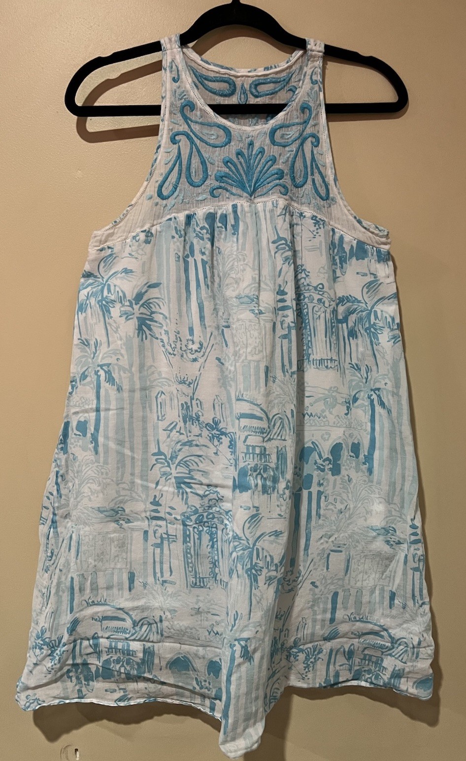 Lilly Pulitzer Women’s Size Medium Lightweight Lined Sundress With Embroidery