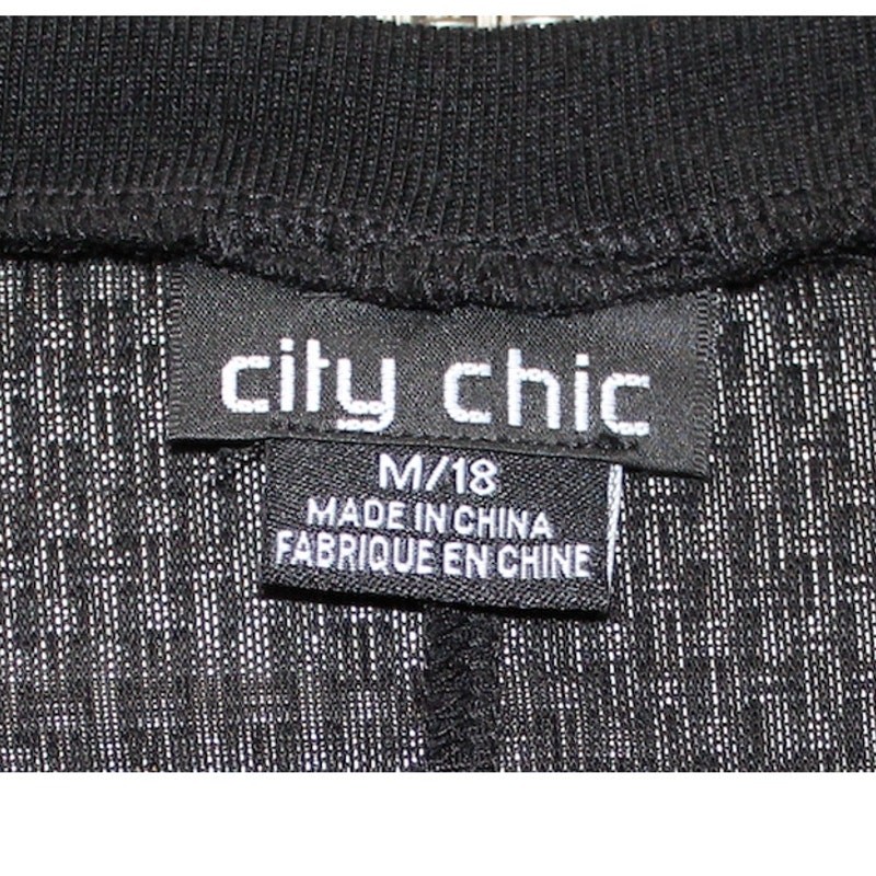 CITY CHIC Sheer Mesh Overlay Drawstring Waist/Hem Stretch Midi Dress Black M/18