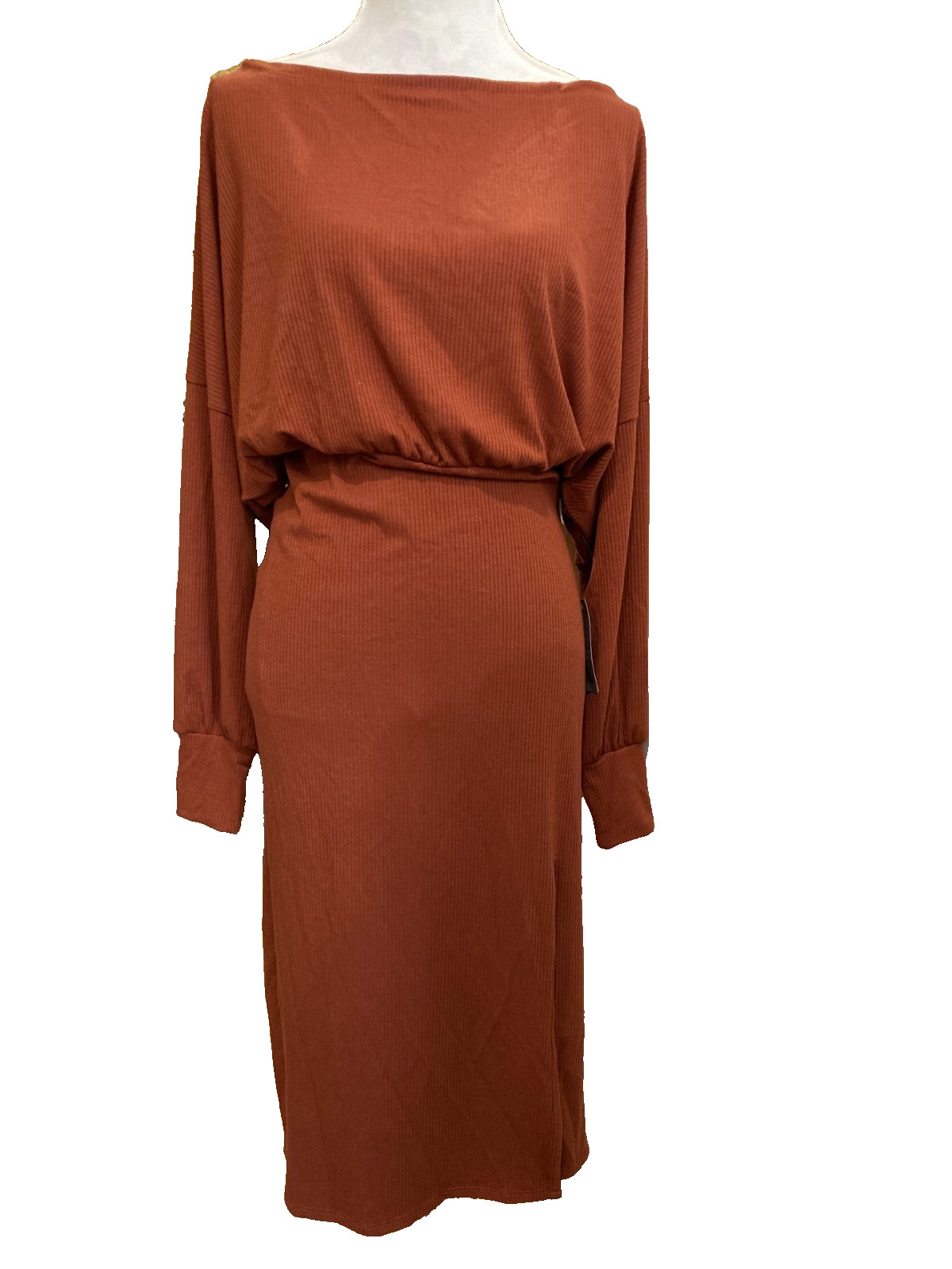 Velvet torch Los Angeles longsleeve Sweater Dress, Large, Tabacco color, NWT