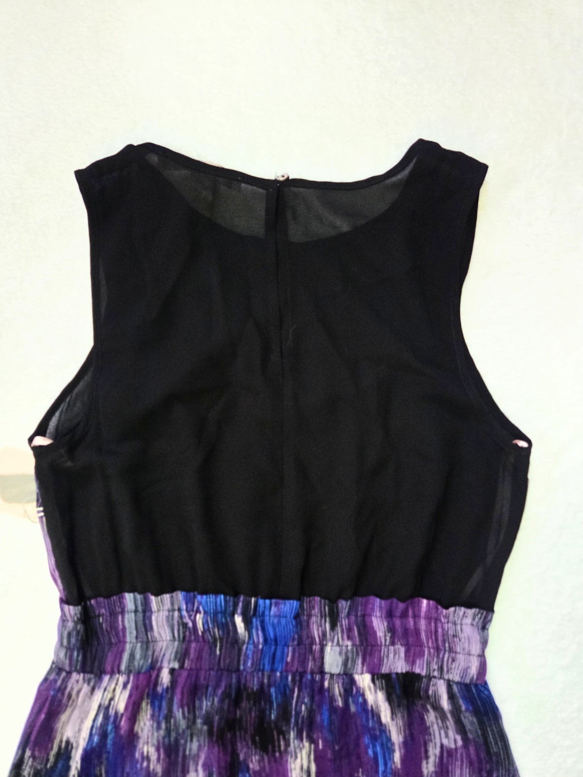 NWT Forever 21 Contemporary Purple Abstract Watercolor Mesh Mini Dress XS Artsy