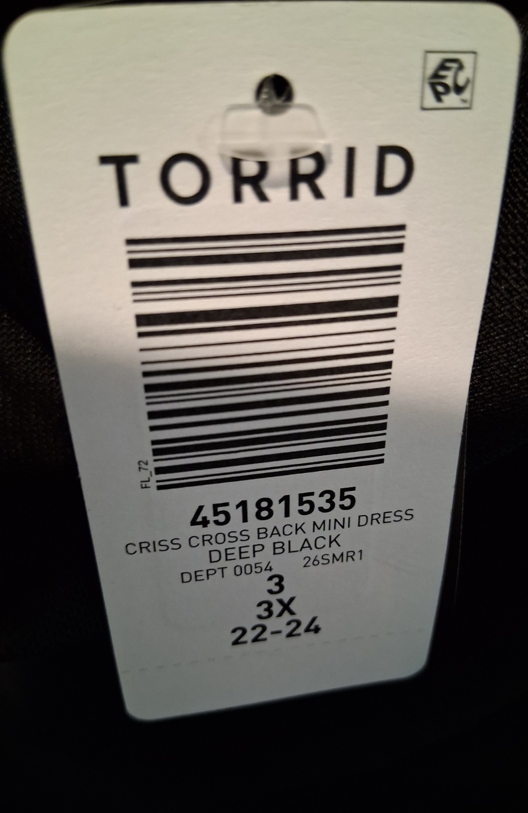 Torrid Sexy Cross Back Mini Dress Drape Front Halter Plus 2X Lil Black Dress