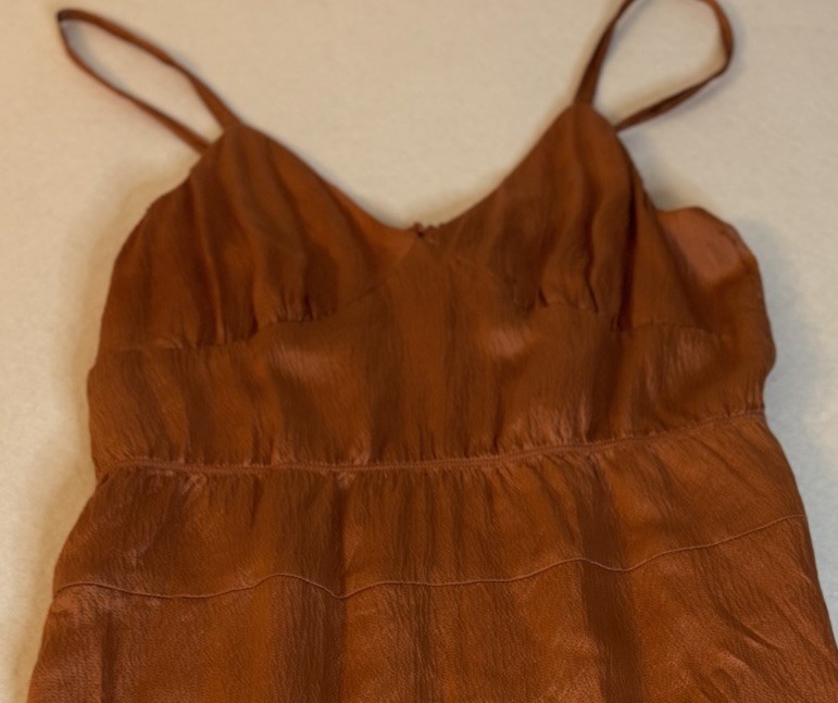 JCrew Rust Silk Dress/size medium ￼