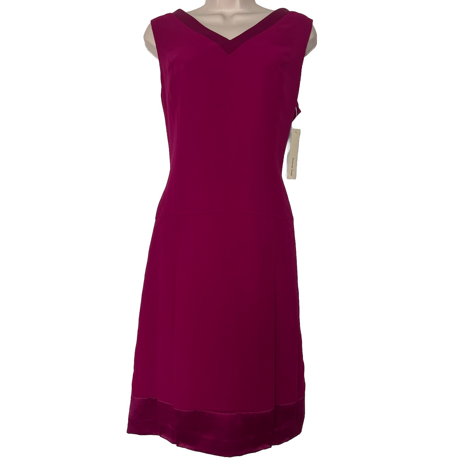 New Amanda Smith Pencil Dress Women’s Size 8 Sleeveless Knee Length Sheath NWT
