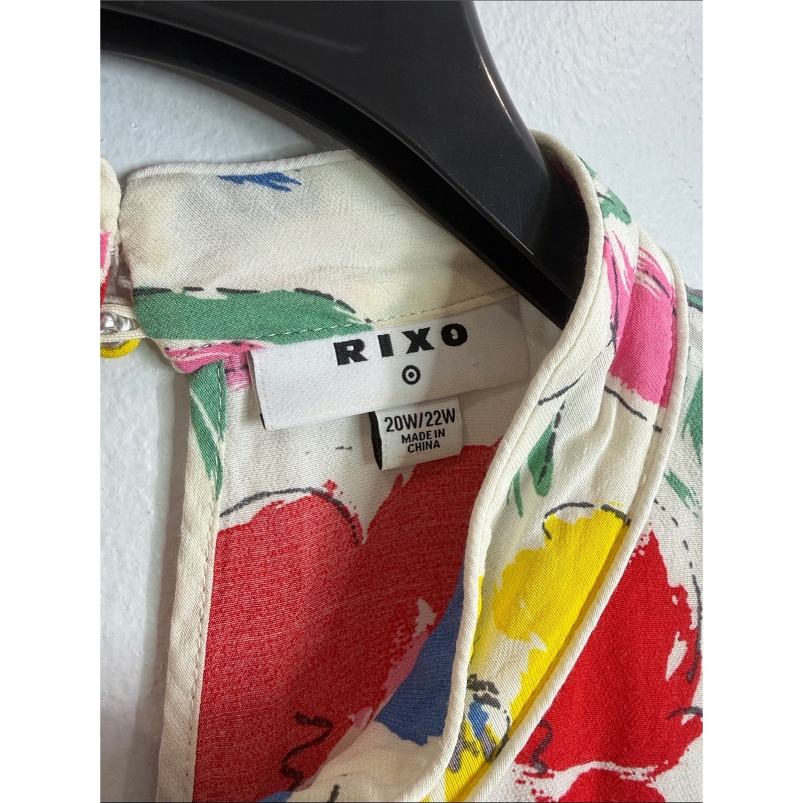 Rixo x Target mock neck floral plus size midi dress size 20/22