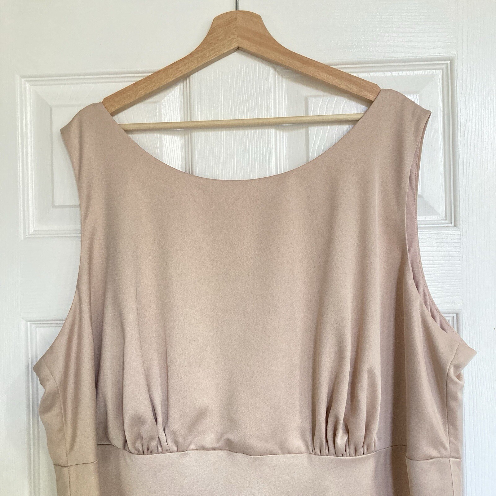 BHLDN Sachin & Babi Beckett Satin BridesmaidMaxi Dress in Oyster, Size 26W