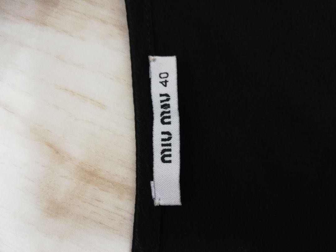 miumiu silk dress size 40 length 38 inches black