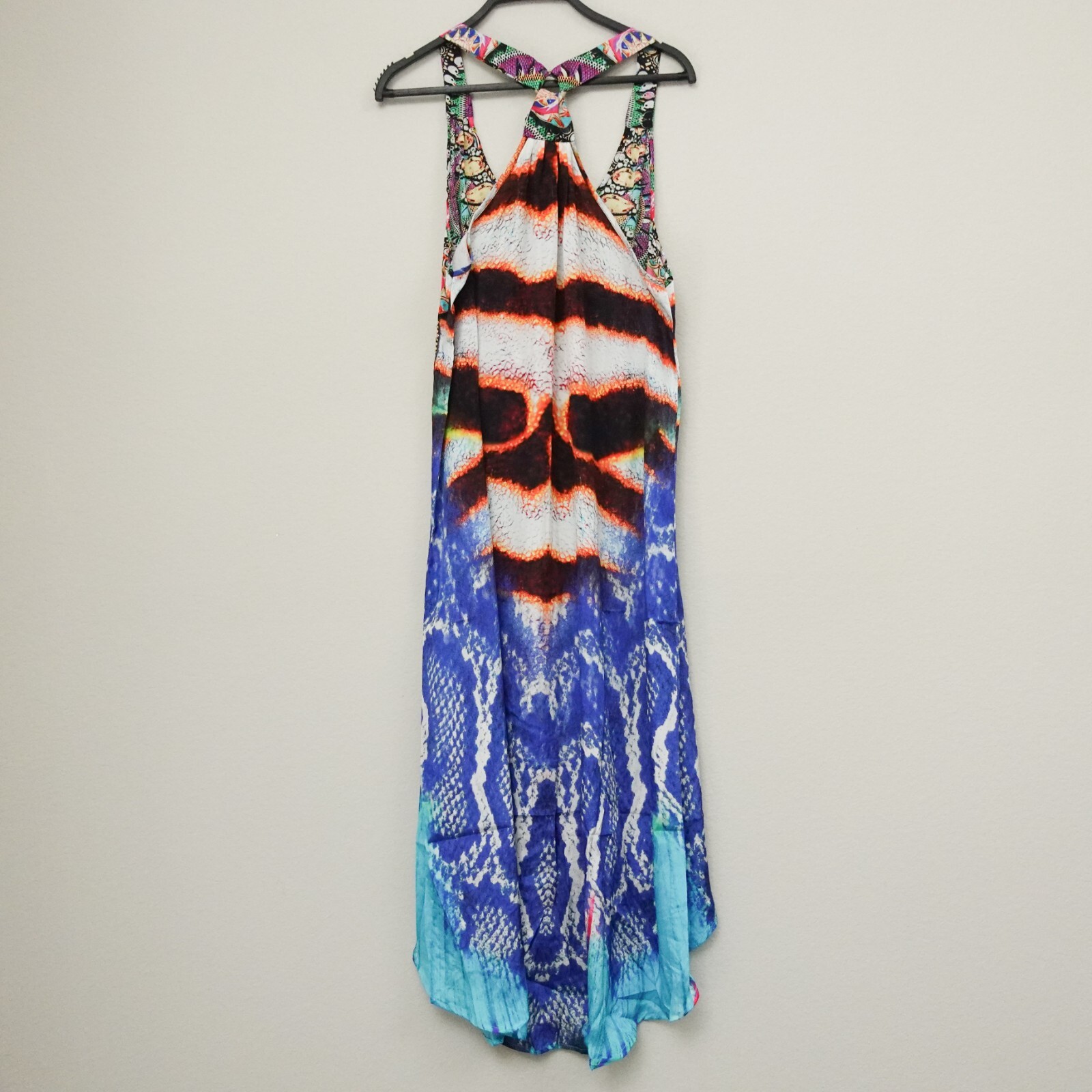 Sakkas Women’s One Size Ring Beach Colorful Blue Dress Top Cover up Rhinestone