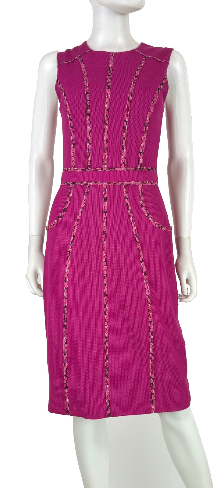 Jason Wu Auth Pink Cotton Stretch Dress 6 US 42 IT M Zip Sleeveless Silk Lined