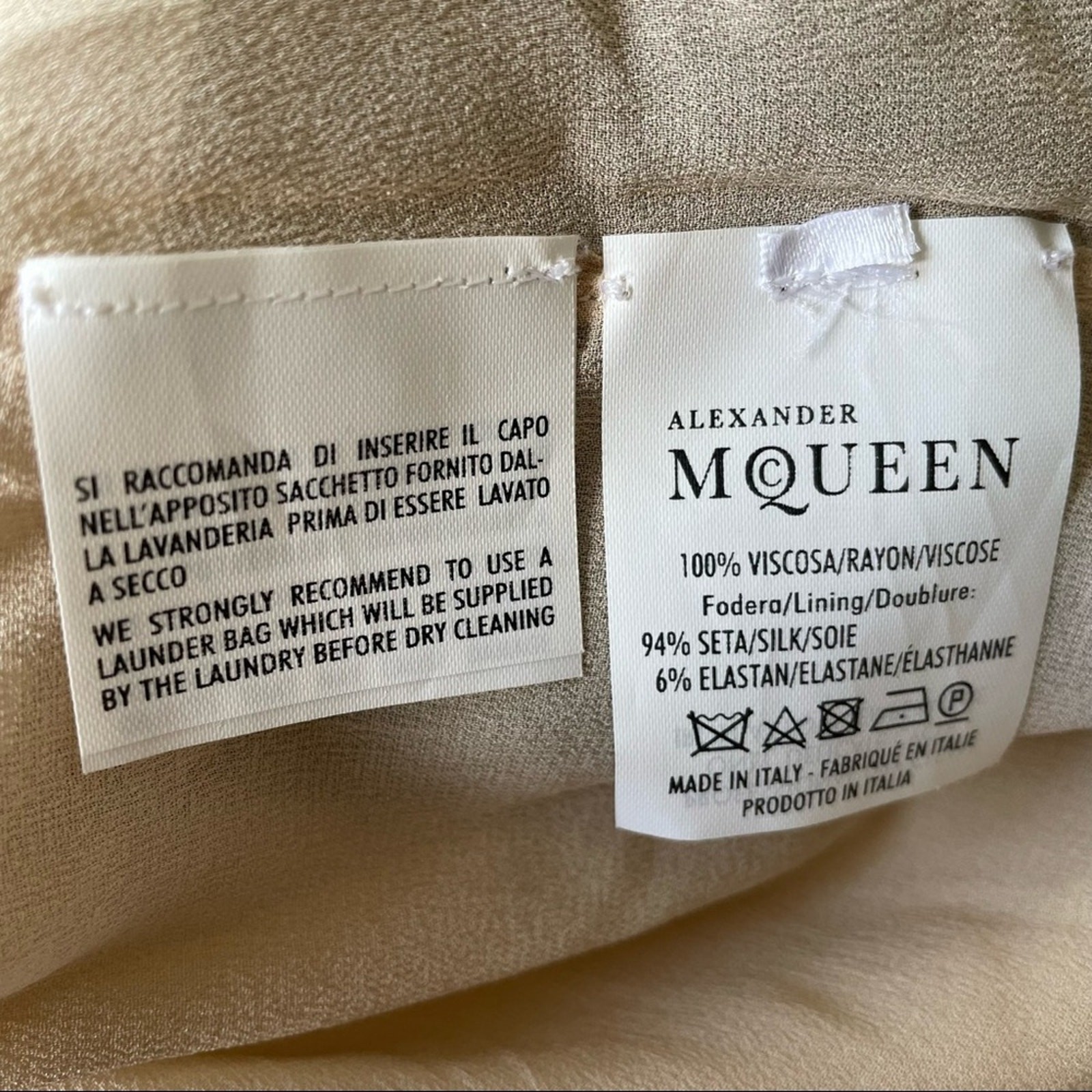 Alexander McQueen Knit Sheer Shirred Dress A Line Cocktail Party Black S EUC