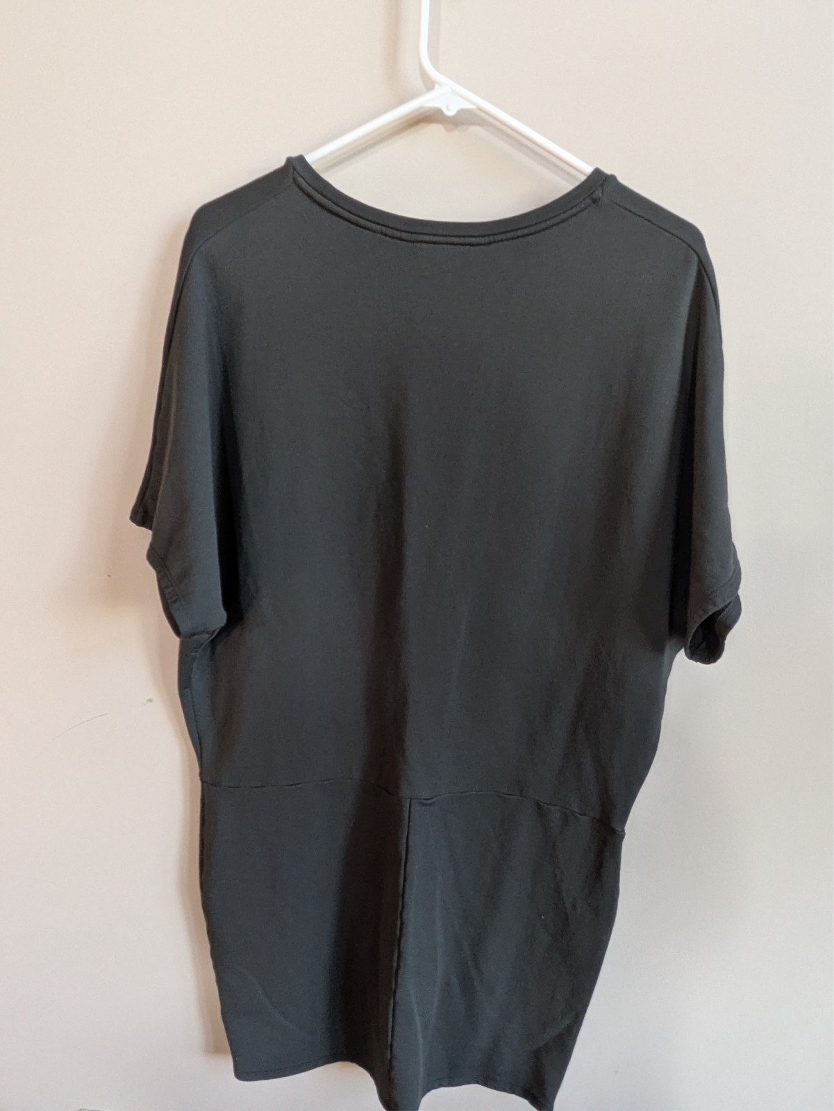 Athleta Pronto Pleated Dress Womens Size Medium Stretch Dolman Sleeve Gray #71