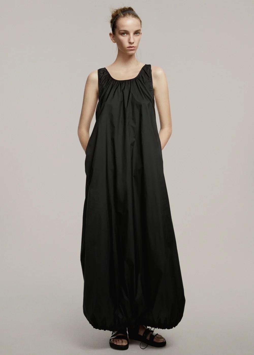 H&M STUDIO Black Parachute Dress 2017 L