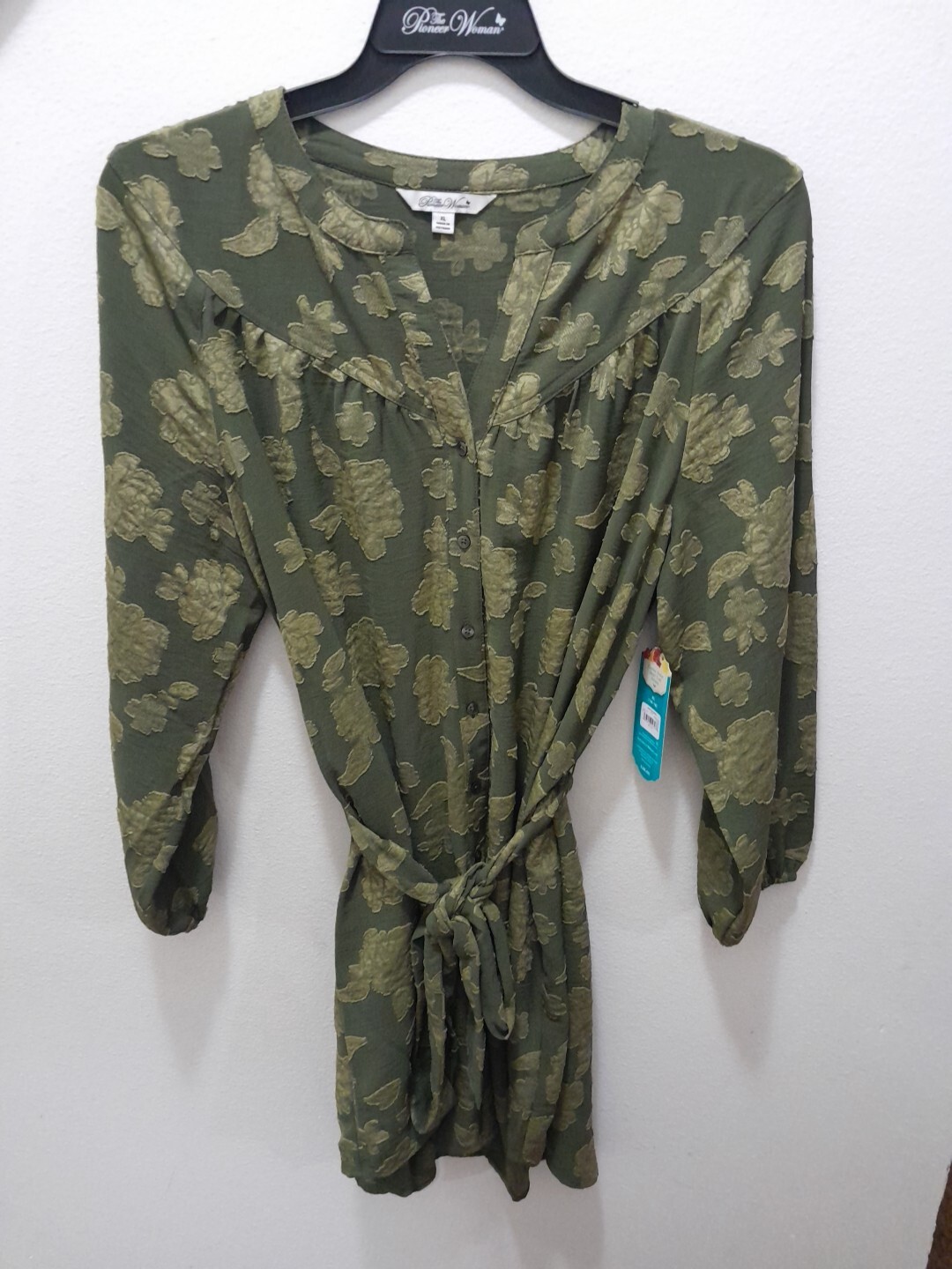 Pioneer Woman Curve Yoke Shirt Tail Dress Size XL 16-18 NWT
